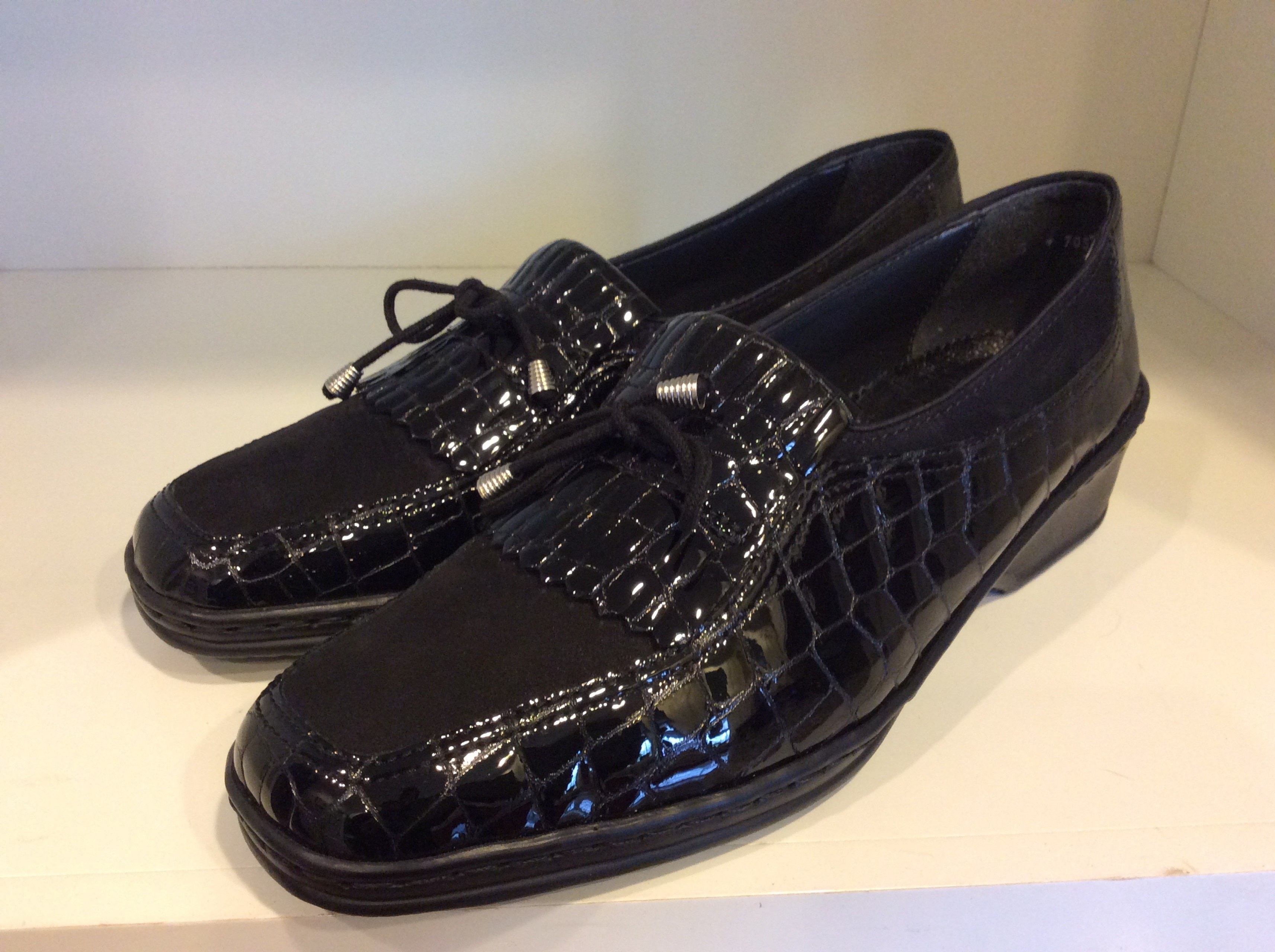 Ara moc Croc Patent Leather Shoes sz 7.5